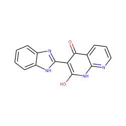 O=c1c(-c2nc3ccccc3[nH]2)c(O)[nH]c2ncccc12 ZINC000000003007