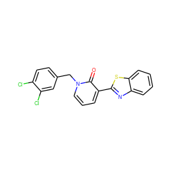 O=c1c(-c2nc3ccccc3s2)cccn1Cc1ccc(Cl)c(Cl)c1 ZINC000003051020