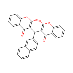 O=c1c(C(c2ccc3ccccc3c2)c2c(O)oc3ccccc3c2=O)c(O)oc2ccccc12 ZINC000005835001