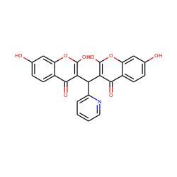 O=c1c(C(c2ccccn2)c2c(O)oc3cc(O)ccc3c2=O)c(O)oc2cc(O)ccc12 ZINC000100788463