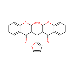 O=c1c(C(c2ccco2)c2c(O)oc3ccccc3c2=O)c(O)oc2ccccc12 ZINC000006576212