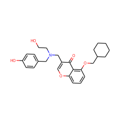 O=c1c(CN(CCO)Cc2ccc(O)cc2)coc2cccc(OCC3CCCCC3)c12 ZINC000095559166