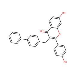 O=c1c(Cc2ccc(-c3ccccc3)cc2)c(-c2ccc(O)cc2)oc2cc(O)ccc12 ZINC000040423153