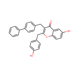 O=c1c(Cc2ccc(-c3ccccc3)cc2)c(Cc2ccc(O)cc2)oc2ccc(O)cc12 ZINC000045506298