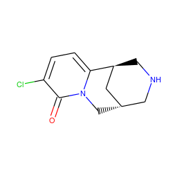 O=c1c(Cl)ccc2n1C[C@H]1CNC[C@H]2C1 ZINC000100816629