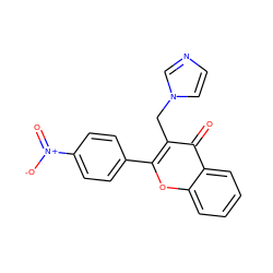 O=c1c(Cn2ccnc2)c(-c2ccc([N+](=O)[O-])cc2)oc2ccccc12 ZINC000036088221