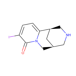 O=c1c(I)ccc2n1C[C@@H]1CNC[C@H]2C1 ZINC000013519642