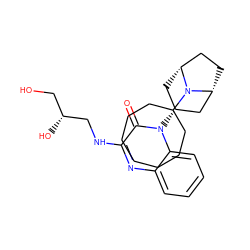 O=c1c(NC[C@H](O)CO)nc2ccccc2n1[C@@H]1C[C@@H]2CC[C@H](C1)N2C1CCCCCCC1 ZINC000114765007