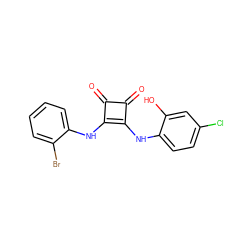 O=c1c(Nc2ccc(Cl)cc2O)c(Nc2ccccc2Br)c1=O ZINC000003955008