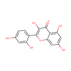 O=c1c(O)c(-c2ccc(O)cc2O)oc2cc(O)cc(O)c12 ZINC000003881558