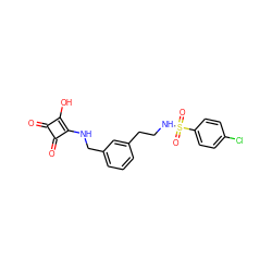 O=c1c(O)c(NCc2cccc(CCNS(=O)(=O)c3ccc(Cl)cc3)c2)c1=O ZINC000101443021