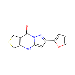 O=c1c2c([nH]c3cc(-c4ccco4)nn13)CSC2 ZINC000100219660