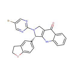 O=c1c2c([nH]c3ccccc13)[C@H](c1ccc3c(c1)CCO3)N(c1ncc(Br)cn1)C2 ZINC000013612980