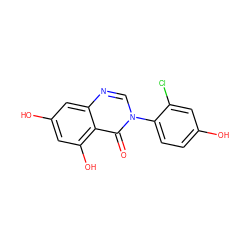 O=c1c2c(O)cc(O)cc2ncn1-c1ccc(O)cc1Cl ZINC000013685380