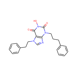 O=c1c2c(ncn2CCc2ccccc2)n(CCCc2ccccc2)c(=O)n1O ZINC000473092127