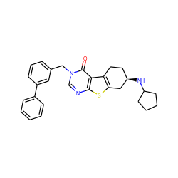 O=c1c2c3c(sc2ncn1Cc1cccc(-c2ccccc2)c1)C[C@H](NC1CCCC1)CC3 ZINC001772606734