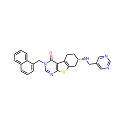 O=c1c2c3c(sc2ncn1Cc1cccc2ccccc12)C[C@@H](NCc1cncnc1)CC3 ZINC001772604247