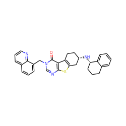 O=c1c2c3c(sc2ncn1Cc1cccc2cccnc12)C[C@@H](N[C@H]1CCCc2ccccc21)CC3 ZINC001772587578