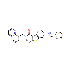 O=c1c2c3c(sc2ncn1Cc1cccc2cccnc12)C[C@@H](NCc1ccncc1)CC3 ZINC001772643164