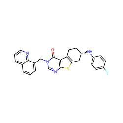 O=c1c2c3c(sc2ncn1Cc1cccc2cccnc12)C[C@@H](Nc1ccc(F)cc1)CC3 ZINC001772626102