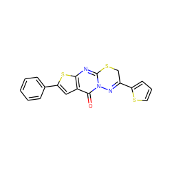 O=c1c2cc(-c3ccccc3)sc2nc2n1N=C(c1cccs1)CS2 ZINC000001036124