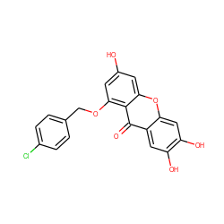 O=c1c2cc(O)c(O)cc2oc2cc(O)cc(OCc3ccc(Cl)cc3)c12 ZINC000072171022