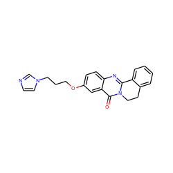 O=c1c2cc(OCCCn3ccnc3)ccc2nc2n1CCc1ccccc1-2 ZINC000299833812