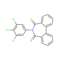 O=c1c2ccccc2c2ccccc2c(=O)n1-c1cc(Cl)c(Cl)c(Cl)c1 ZINC000071342041