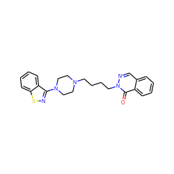 O=c1c2ccccc2cnn1CCCCN1CCN(c2nsc3ccccc23)CC1 ZINC000012356376