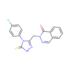 O=c1c2ccccc2cnn1Cc1n[nH]c(=S)n1-c1ccc(Cl)cc1 ZINC000005804700