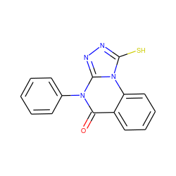 O=c1c2ccccc2n2c(S)nnc2n1-c1ccccc1 ZINC000003246000