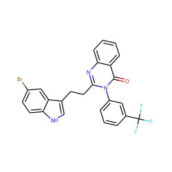 O=c1c2ccccc2nc(CCc2c[nH]c3ccc(Br)cc23)n1-c1cccc(C(F)(F)F)c1 ZINC000013821542