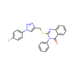 O=c1c2ccccc2nc(SCc2cn(-c3ccc(Cl)cc3)nn2)n1-c1ccccc1 ZINC000202795911