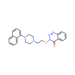 O=c1c2ccccc2nnn1OCCN1CCN(c2cccc3ccccc23)CC1 ZINC000071295800