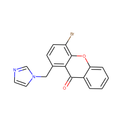 O=c1c2ccccc2oc2c(Br)ccc(Cn3ccnc3)c12 ZINC000003927477