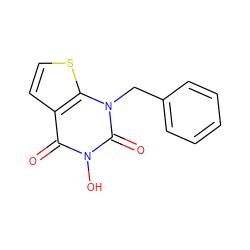 O=c1c2ccsc2n(Cc2ccccc2)c(=O)n1O ZINC000028362925