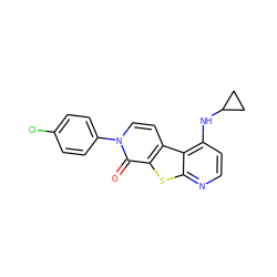 O=c1c2sc3nccc(NC4CC4)c3c2ccn1-c1ccc(Cl)cc1 ZINC000035284017