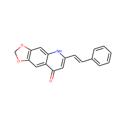 O=c1cc(/C=C/c2ccccc2)[nH]c2cc3c(cc12)OCO3 ZINC000005581889