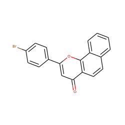 O=c1cc(-c2ccc(Br)cc2)oc2c1ccc1ccccc12 ZINC000207662382