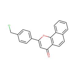 O=c1cc(-c2ccc(CCl)cc2)oc2c1ccc1ccccc12 ZINC001772592287