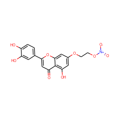 O=c1cc(-c2ccc(O)c(O)c2)oc2cc(OCCO[N+](=O)[O-])cc(O)c12 ZINC000096273327