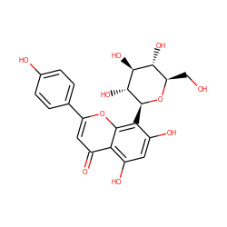 O=c1cc(-c2ccc(O)cc2)oc2c([C@@H]3O[C@H](CO)[C@@H](O)[C@H](O)[C@H]3O)c(O)cc(O)c12 ZINC000004245684