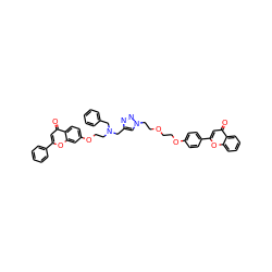 O=c1cc(-c2ccc(OCCOCCn3cc(CN(CCOc4ccc5c(=O)cc(-c6ccccc6)oc5c4)Cc4ccccc4)nn3)cc2)oc2ccccc12 ZINC000222514034