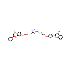 O=c1cc(-c2ccc(OCCOCCn3cc(COCCOc4ccc5c(=O)cc(-c6ccccc6)oc5c4)nn3)cc2)oc2ccccc12 ZINC000222508710