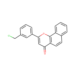 O=c1cc(-c2cccc(CCl)c2)oc2c1ccc1ccccc12 ZINC001772598412