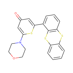 O=c1cc(-c2cccc3c2Sc2ccccc2S3)sc(N2CCOCC2)c1 ZINC000101074905