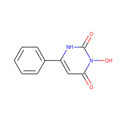 O=c1cc(-c2ccccc2)[nH]c(=O)n1O ZINC000473087647