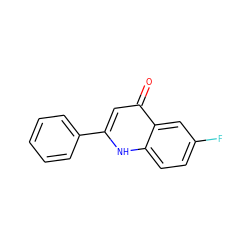 O=c1cc(-c2ccccc2)[nH]c2ccc(F)cc12 ZINC000013111144