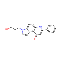 O=c1cc(-c2ccccc2)[nH]c2ccc3c(ccn3CCCO)c12 ZINC000473117798