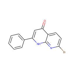 O=c1cc(-c2ccccc2)[nH]c2nc(Br)ccc12 ZINC000013579521